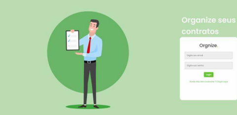Organize login: organize your contracts, with email and password